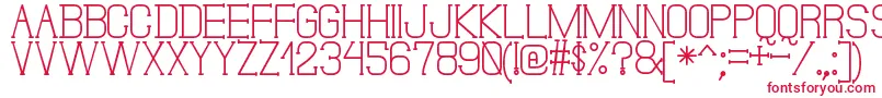 DonMoiseSt-fontti – punaiset fontit valkoisella taustalla