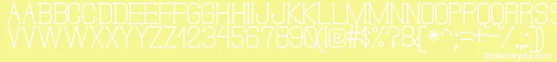 Шрифт DonMoiseSt – белые шрифты на жёлтом фоне