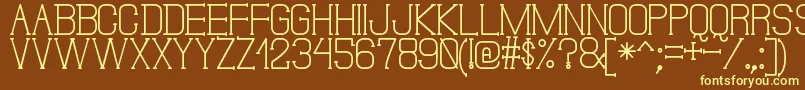 DonMoiseSt-fontti – keltaiset fontit ruskealla taustalla