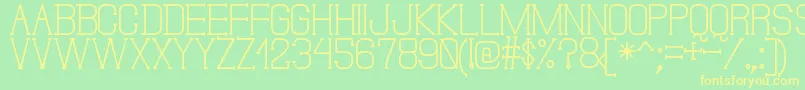 DonMoiseSt-fontti – keltaiset fontit vihreällä taustalla