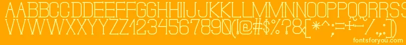 Шрифт DonMoiseSt – жёлтые шрифты на оранжевом фоне