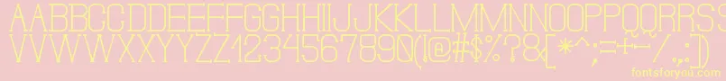 DonMoiseSt-fontti – keltaiset fontit vaaleanpunaisella taustalla
