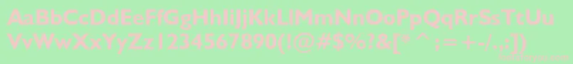 NrbWelshGillianBold Font – Pink Fonts on Green Background