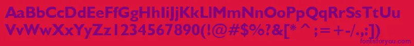 NrbWelshGillianBold Font – Purple Fonts on Red Background