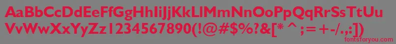 フォントNrbWelshGillianBold – 赤い文字の灰色の背景