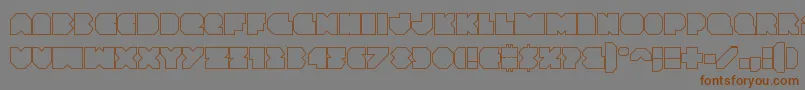 Vxrocketout Font – Brown Fonts on Gray Background