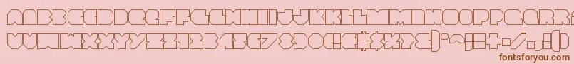 Vxrocketout Font – Brown Fonts on Pink Background