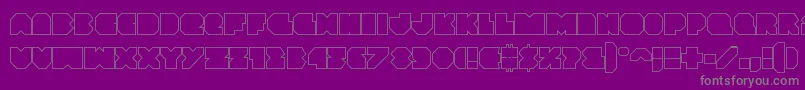 Vxrocketout Font – Gray Fonts on Purple Background