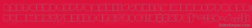 Vxrocketout Font – Gray Fonts on Red Background