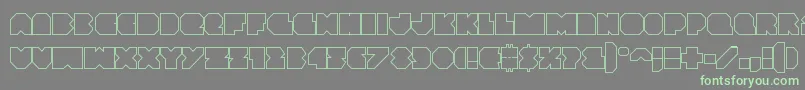 Vxrocketout Font – Green Fonts on Gray Background