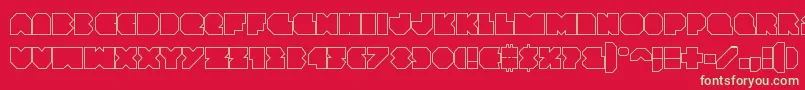 Vxrocketout Font – Green Fonts on Red Background