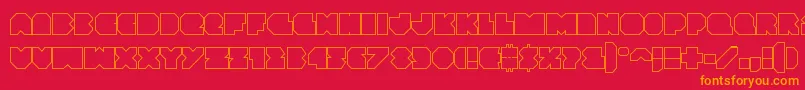 Vxrocketout Font – Orange Fonts on Red Background