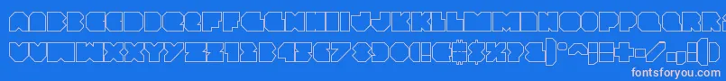 Police Vxrocketout – polices roses sur fond bleu