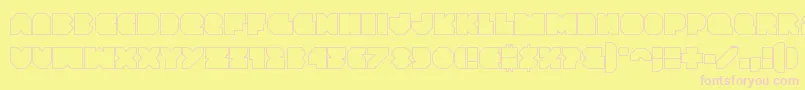 Vxrocketout Font – Pink Fonts on Yellow Background