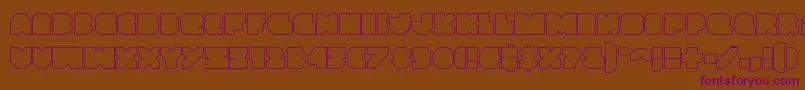 Vxrocketout Font – Purple Fonts on Brown Background