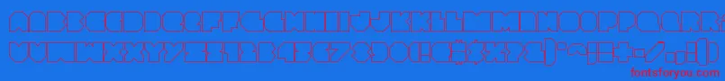 Vxrocketout Font – Red Fonts on Blue Background