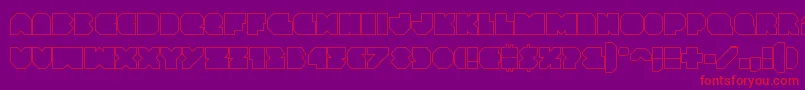 Vxrocketout Font – Red Fonts on Purple Background