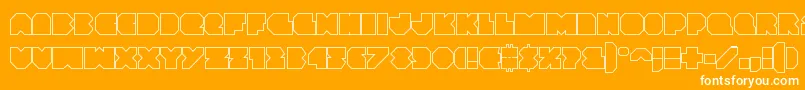 Vxrocketout Font – White Fonts on Orange Background