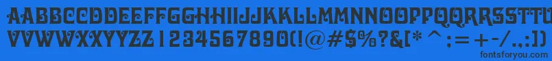 DavidaBoldBt Font – Black Fonts on Blue Background