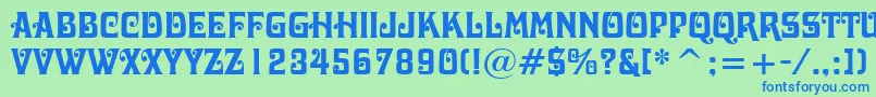 DavidaBoldBt Font – Blue Fonts on Green Background