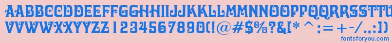 DavidaBoldBt Font – Blue Fonts on Pink Background