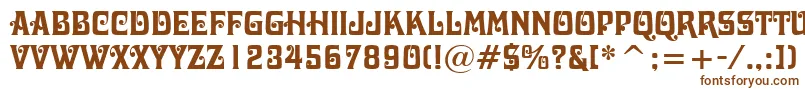 Шрифт DavidaBoldBt – коричневые шрифты на белом фоне