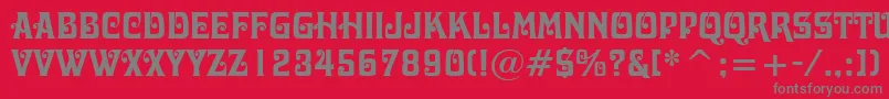 DavidaBoldBt Font – Gray Fonts on Red Background