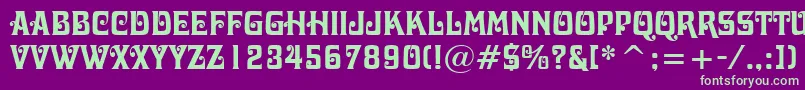 DavidaBoldBt Font – Green Fonts on Purple Background