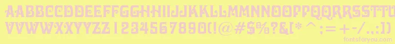 DavidaBoldBt-fontti – vaaleanpunaiset fontit keltaisella taustalla