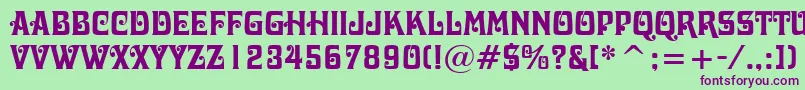 DavidaBoldBt Font – Purple Fonts on Green Background