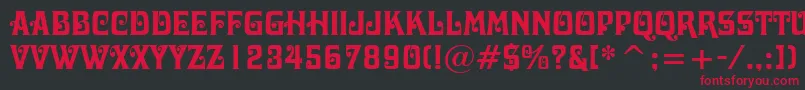 DavidaBoldBt Font – Red Fonts on Black Background