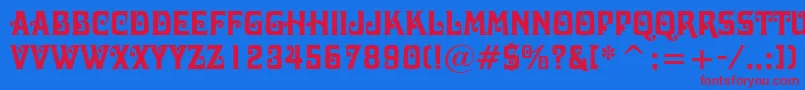 Шрифт DavidaBoldBt – красные шрифты на синем фоне
