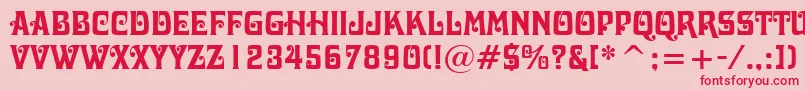 DavidaBoldBt Font – Red Fonts on Pink Background