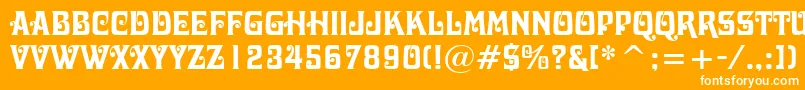 フォントDavidaBoldBt – オレンジの背景に白い文字