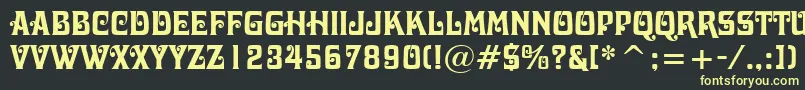 DavidaBoldBt Font – Yellow Fonts on Black Background