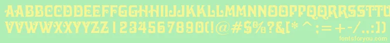 DavidaBoldBt Font – Yellow Fonts on Green Background