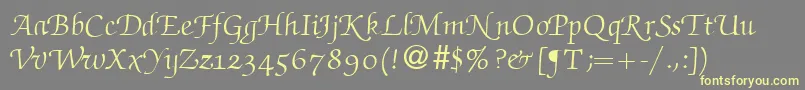 fuente ZabriskiescriptswashRegularDb – Fuentes Amarillas Sobre Fondo Gris