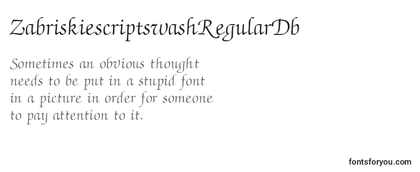 ZabriskiescriptswashRegularDb Font