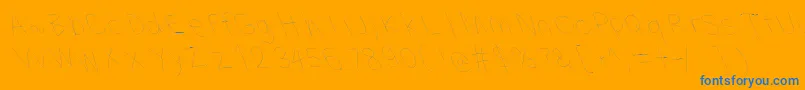 Filamentonetwo-Schriftart – Blaue Schriften auf orangefarbenem Hintergrund