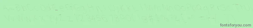 Czcionka Filamentonetwo – szare czcionki na zielonym tle