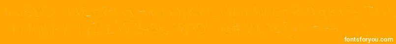 Filamentonetwo-Schriftart – Weiße Schriften auf orangefarbenem Hintergrund