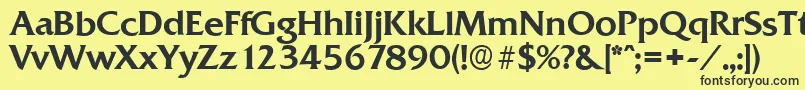 QuadratserialMediumRegular Font – Black Fonts on Yellow Background