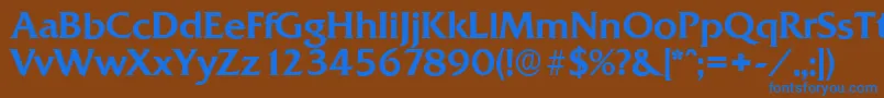 QuadratserialMediumRegular Font – Blue Fonts on Brown Background