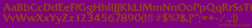 QuadratserialMediumRegular Font – Brown Fonts on Purple Background