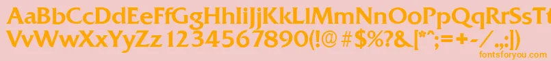 QuadratserialMediumRegular Font – Orange Fonts on Pink Background