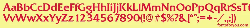 QuadratserialMediumRegular Font – Red Fonts on Yellow Background