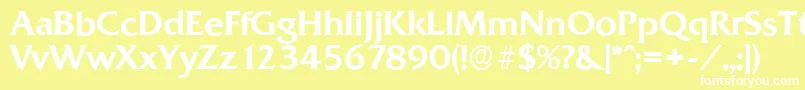 QuadratserialMediumRegular Font – White Fonts on Yellow Background