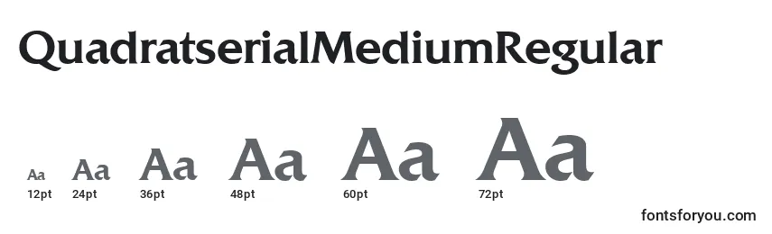 Размеры шрифта QuadratserialMediumRegular