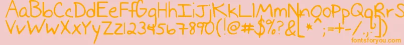 Imissedyou Font – Orange Fonts on Pink Background