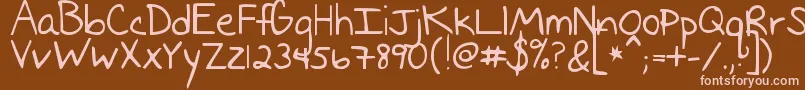 Imissedyou Font – Pink Fonts on Brown Background